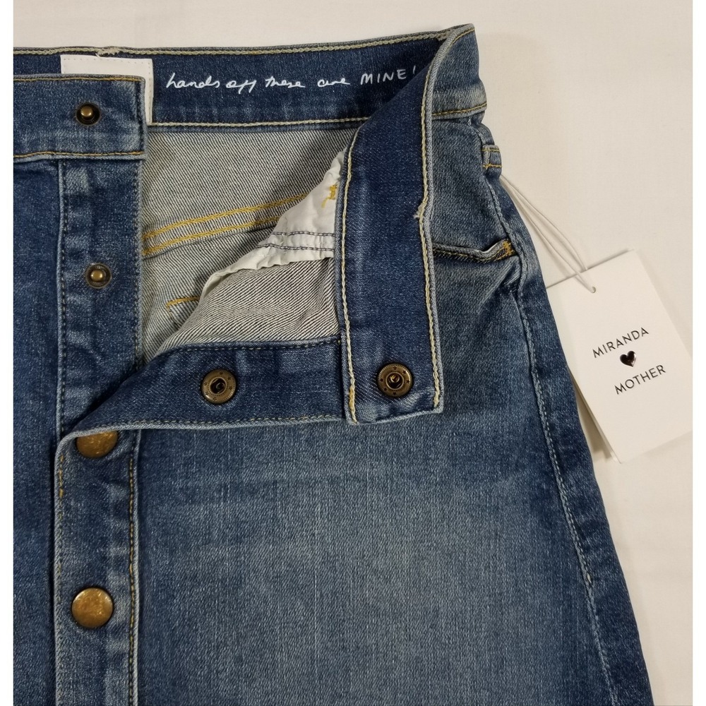 🆕 MOTHER x Miranda Kerr The Snap Down Mini Flare Skirt High Spirits 27 $198 - Picture 9 of 16